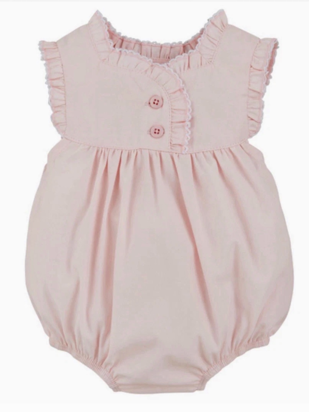 Mud Pie Baby Girls Pink Ruffled Bubble Size 0-3 Months Nwt Sweet & Comfy